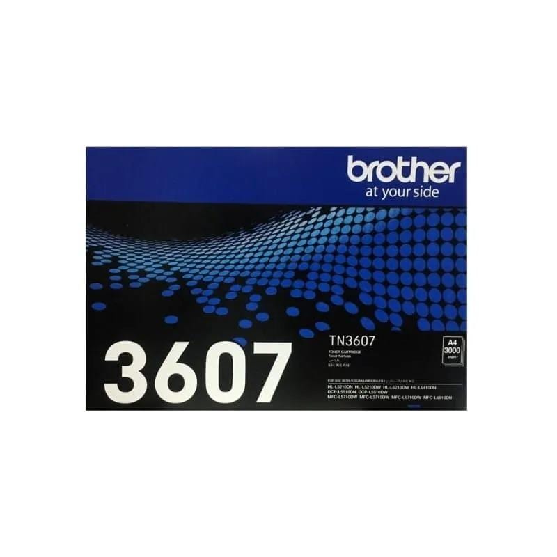 Brother TN-3607 Black Toner Cartridge 3,000 Pages Original TN-3607 Single-pack