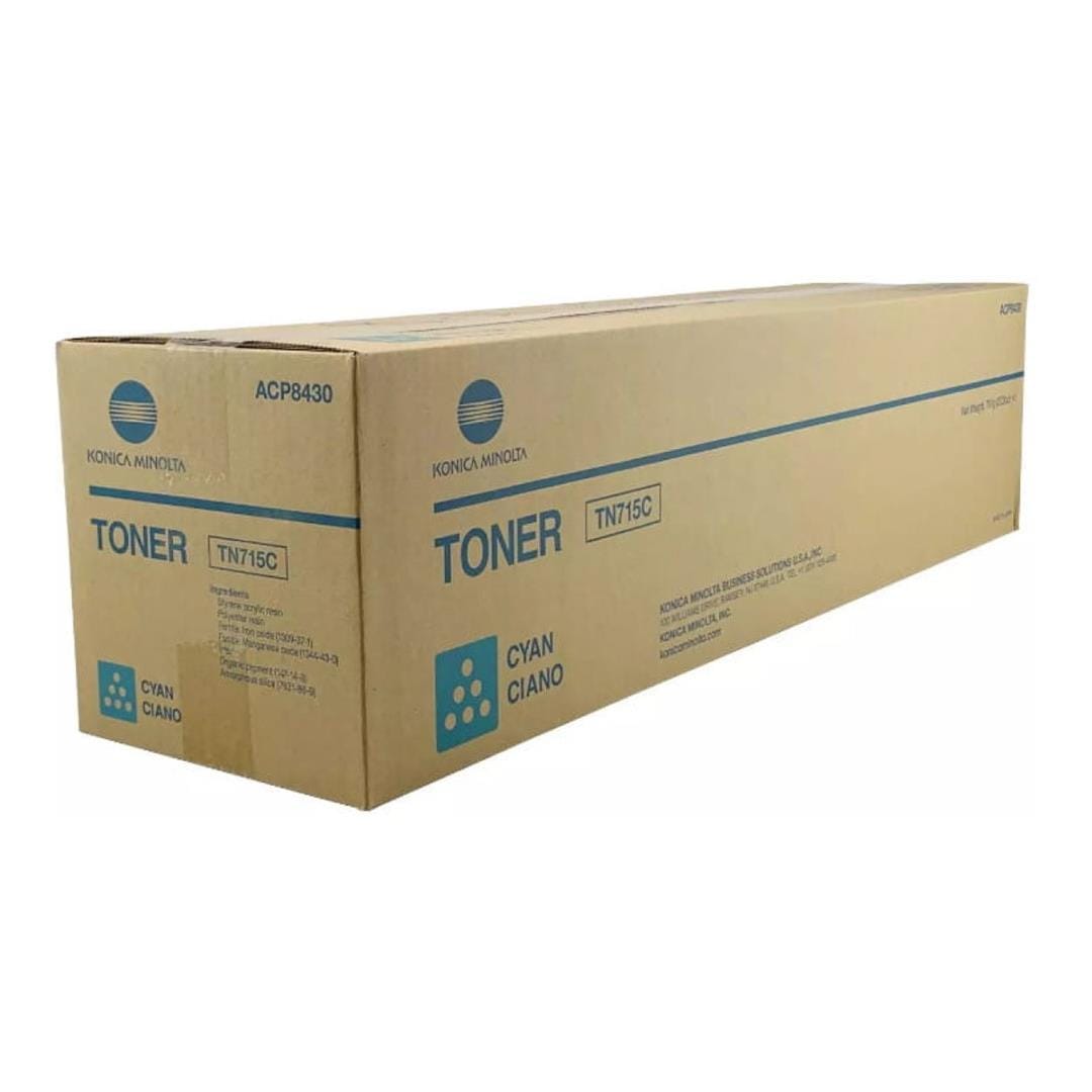 Konica Minolta TN715C Cyan Toner Cartridge 45,000 pages Original TN-715C Single-pack