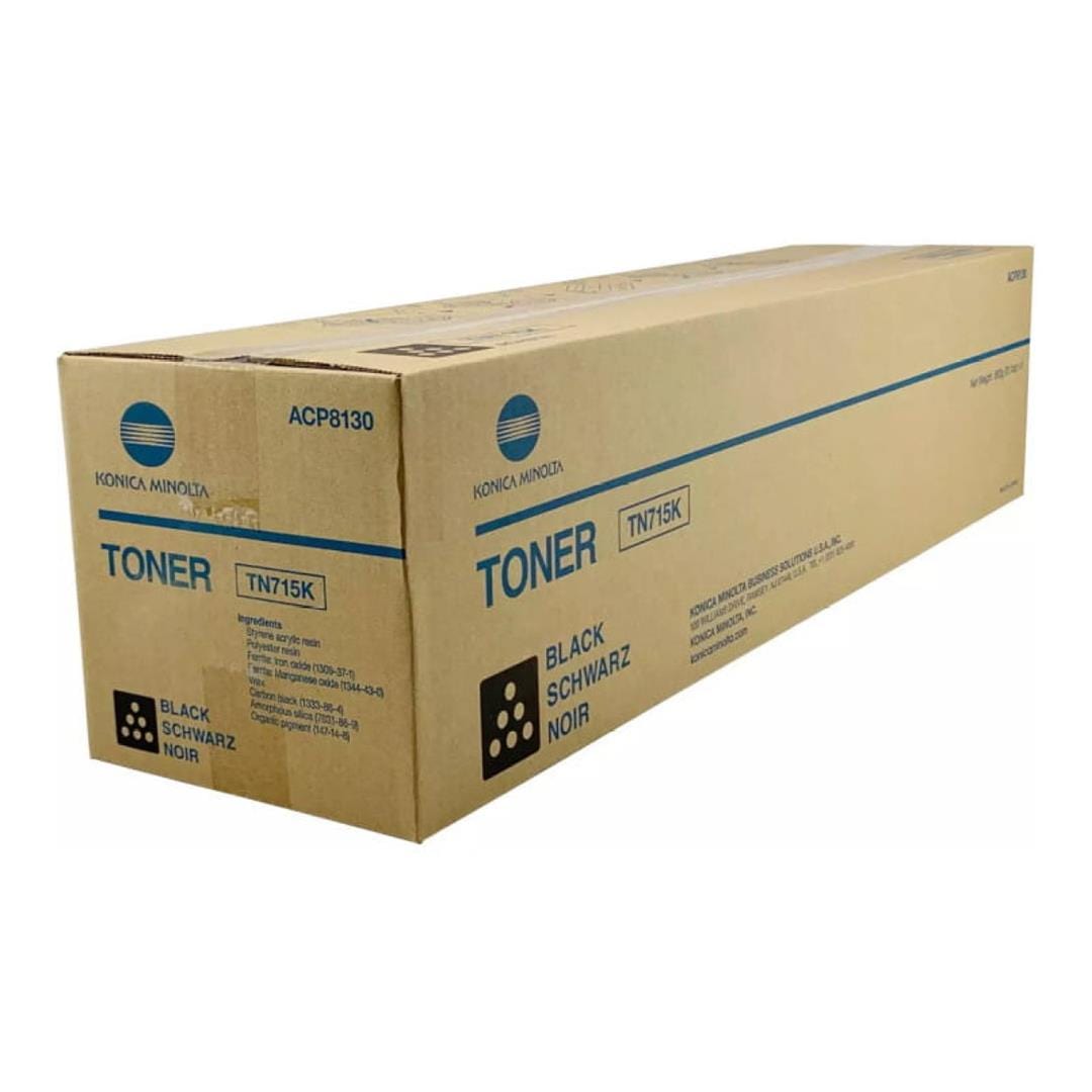 Konica Minolta TN715K Black Toner Cartridge 45,000 pages Original TN-715K Single-pack