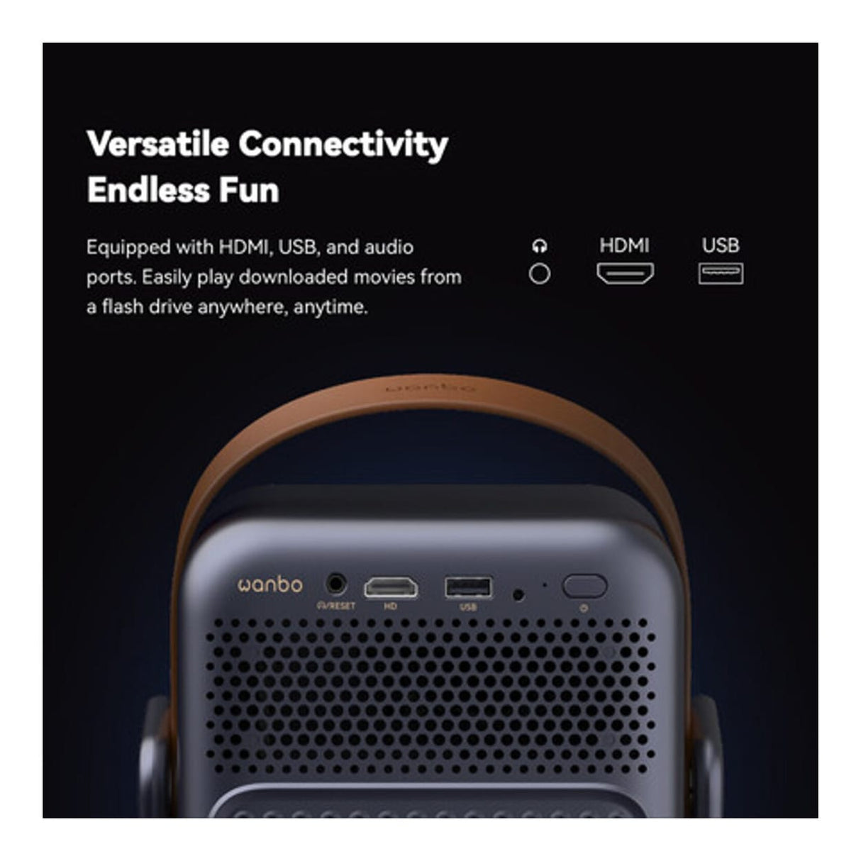 Wanbo To Go Pro 500 ANSI Android 14 Mobile Smart Projector