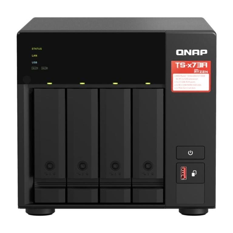 QNAP TS-473A 4-bay Diskless Tower NAS Powered by AMD Ryzen