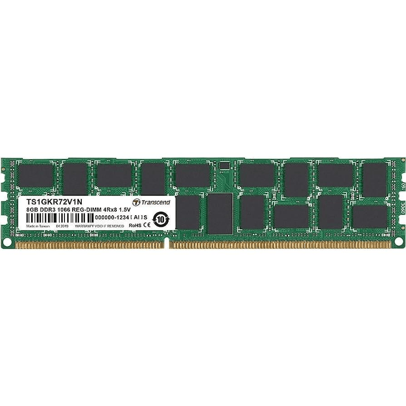 Intel Transcend TS1GKR72V1N memory module 8GB DDR3 REG DIMM 1066MHz TS1GKR72V1N