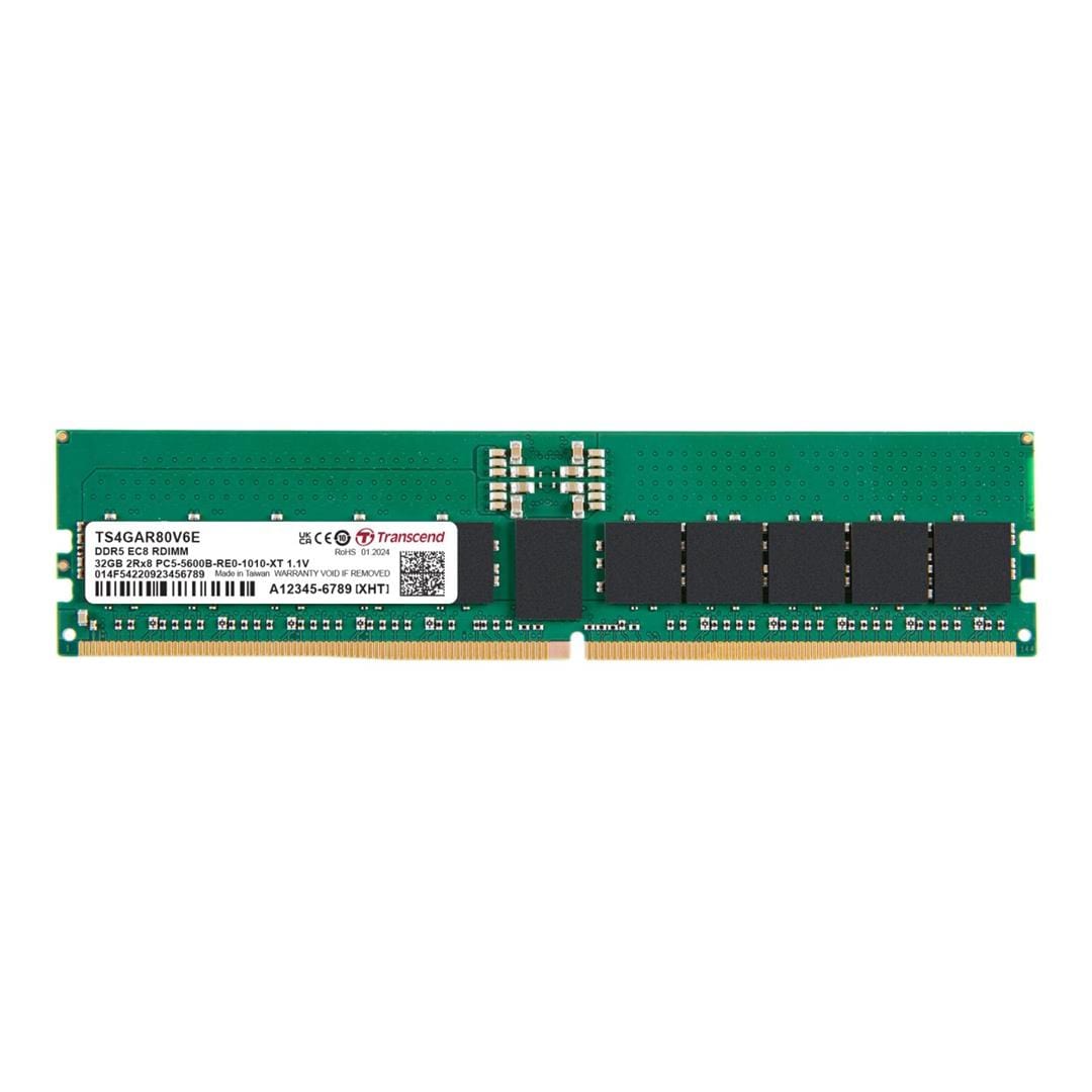 Transcend 32GB 5600MHz DDR5 Registered ECC DIMM Memory Module TS4GAR80V6E