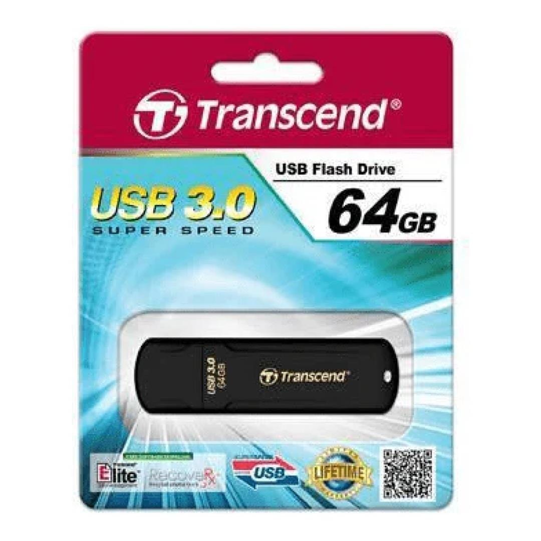 Transcend JetFlash Elite 700 64GB USB 3.2 Gen 1 Type-A Black USB Flash Drive TS64GJF700