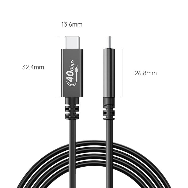 Orioc 0.8m USB4 Type-C Cable U4A08-BK-BP
