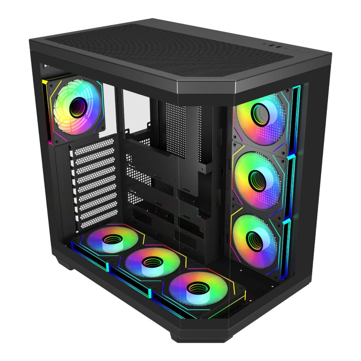 FSP U580 ARGB Ultra Mid-Tower ATX Gaming PC Case Black