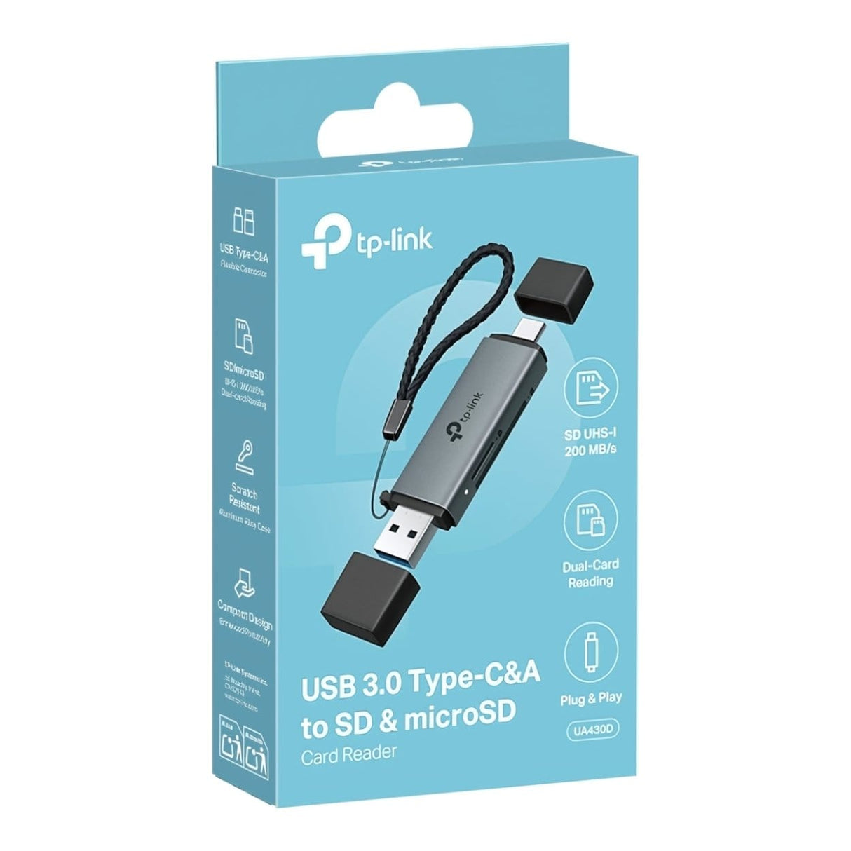 TP-Link UA430D USB-C/A to SD and microSD 3.0 Card Reader