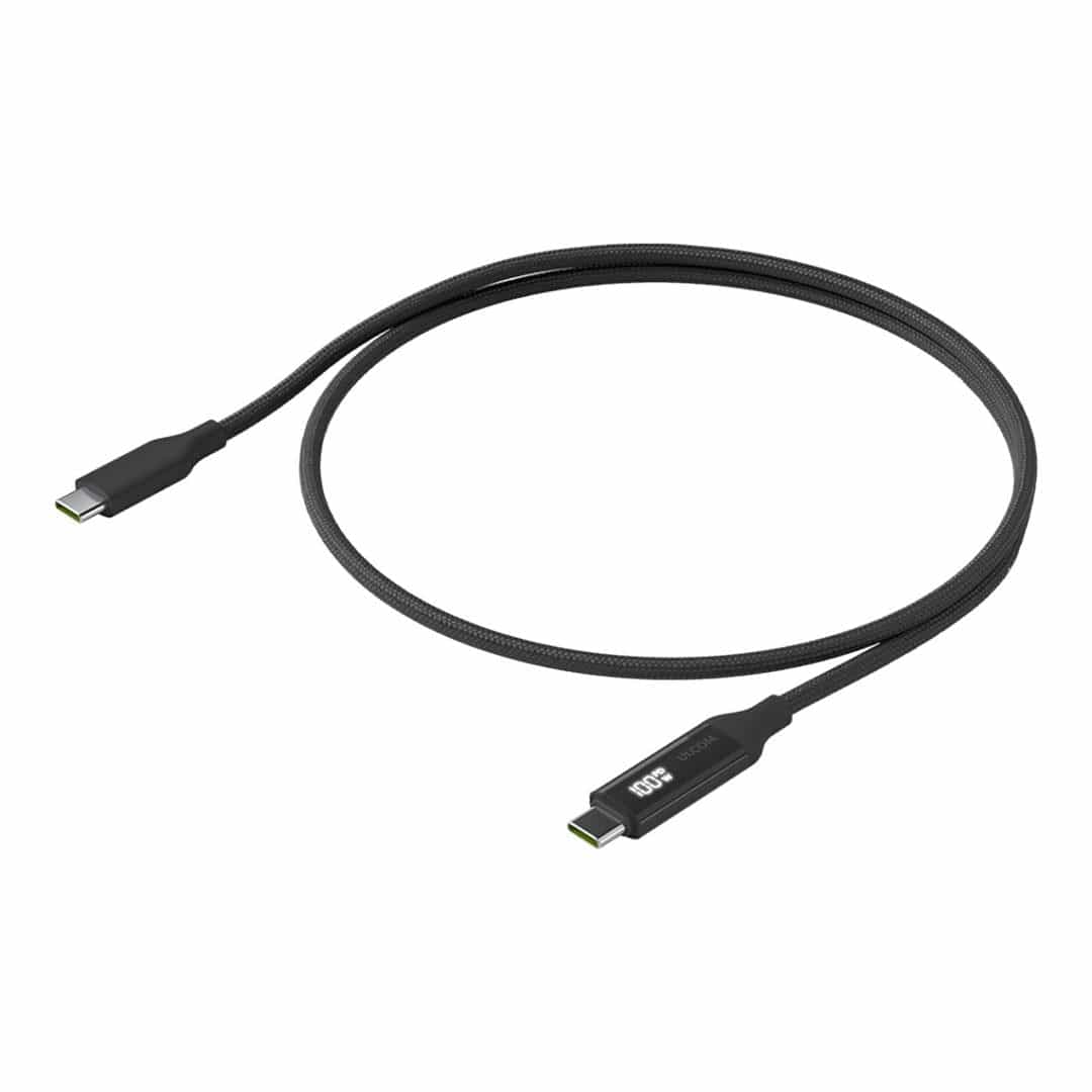 Ubiquiti 1m Charge Display USB-C Cable UACC-Cable-USB-100W-1M-BK