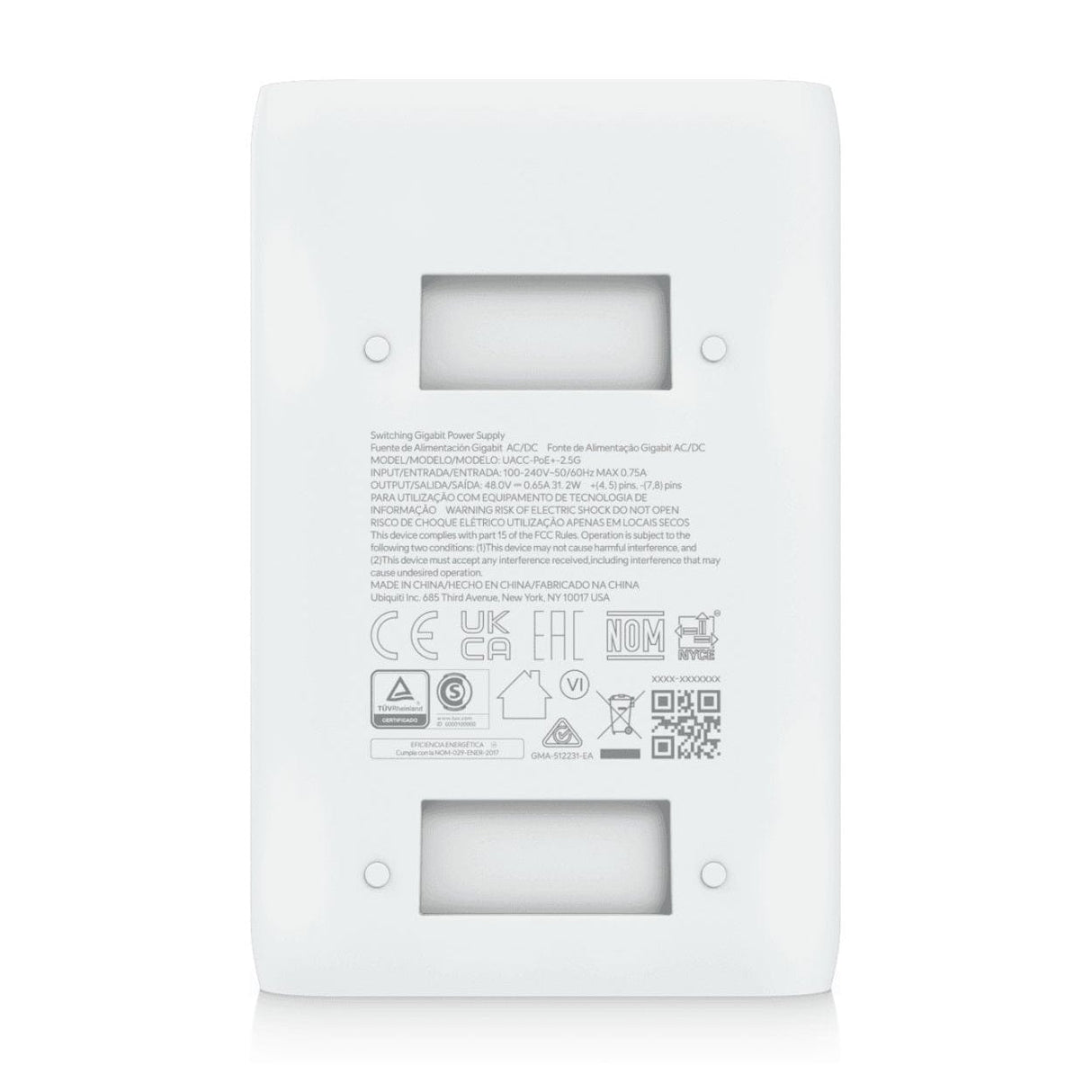 Ubiquiti 2.5Gbps 48V 30W PoE Adapter UACC-POE+-2.5G