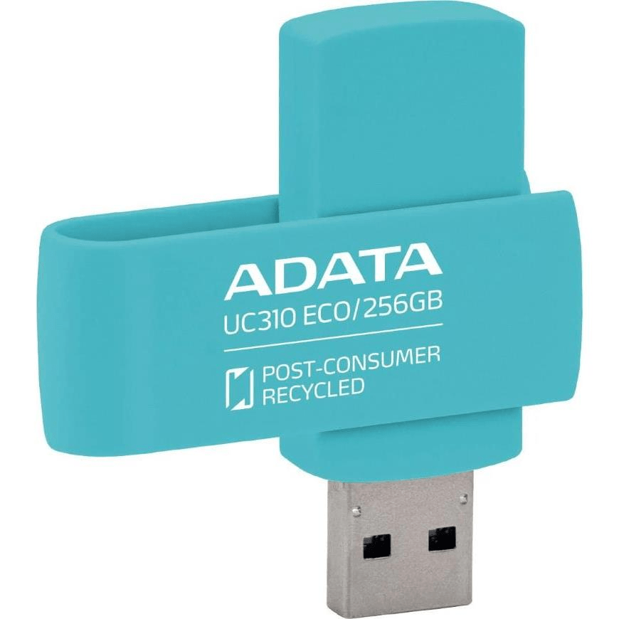 ADATA UC310 ECO 256GB Type-A Gen1 USB Flash Drive Green UC310E-256G-RGN