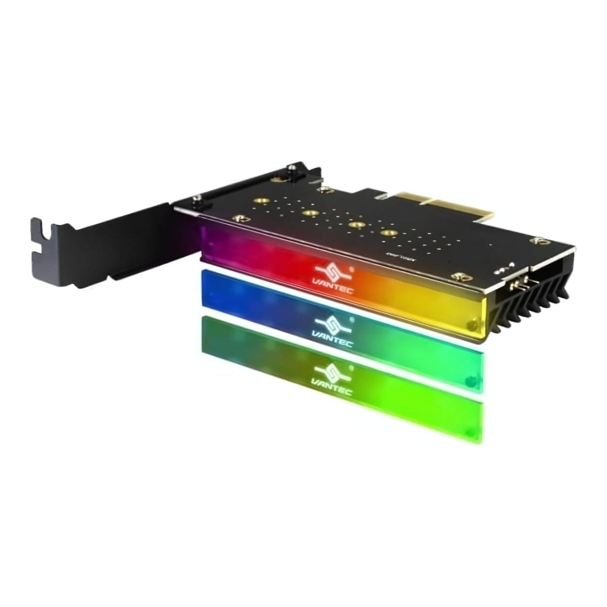 Vantec M.2 NVMe SSD PCIe X4 Adapter Card with ARGB Heat Sink UGT-M2PC12-RGB