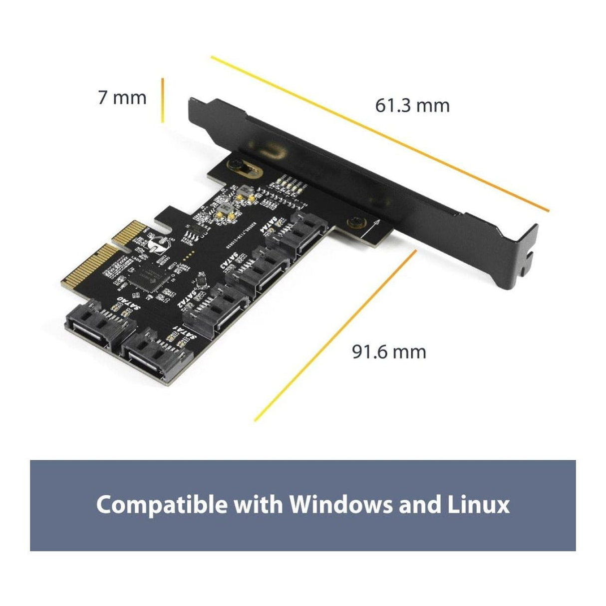 Vantec 5-port SATA 6Gbps PCIe Internal Card UGT-ST655