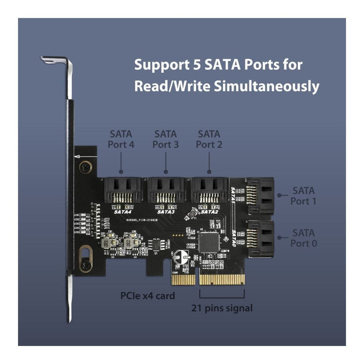 Vantec 5-port SATA 6Gbps PCIe Internal Card UGT-ST655
