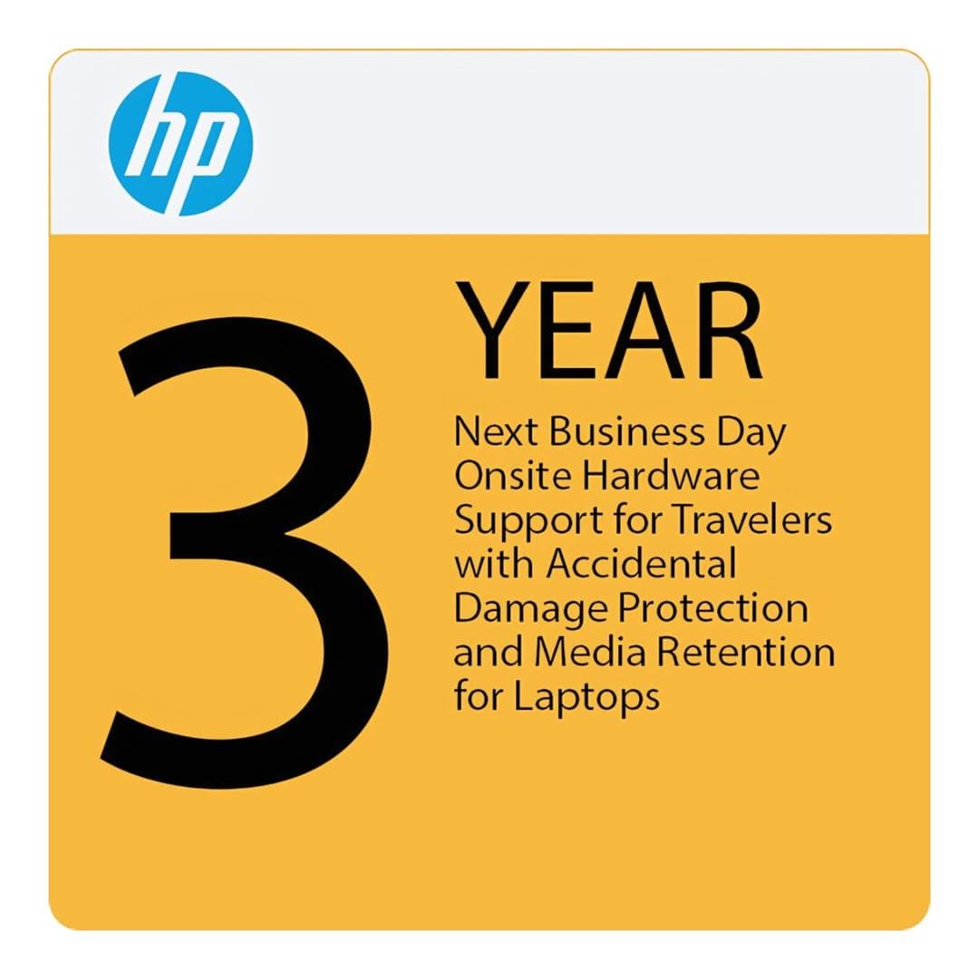 HP 3-year Next Business Day Onsite Support with ADP, Media Retention, and Global Coverage Notebook Support UQ832E
