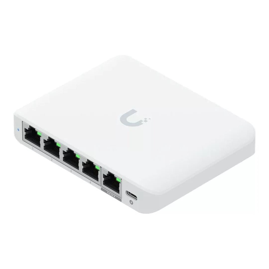 Ubiquiti UniFi Flex Mini 5-port 2.5Gbps PoE Network Switch White USW-FLEX-2.5G-5