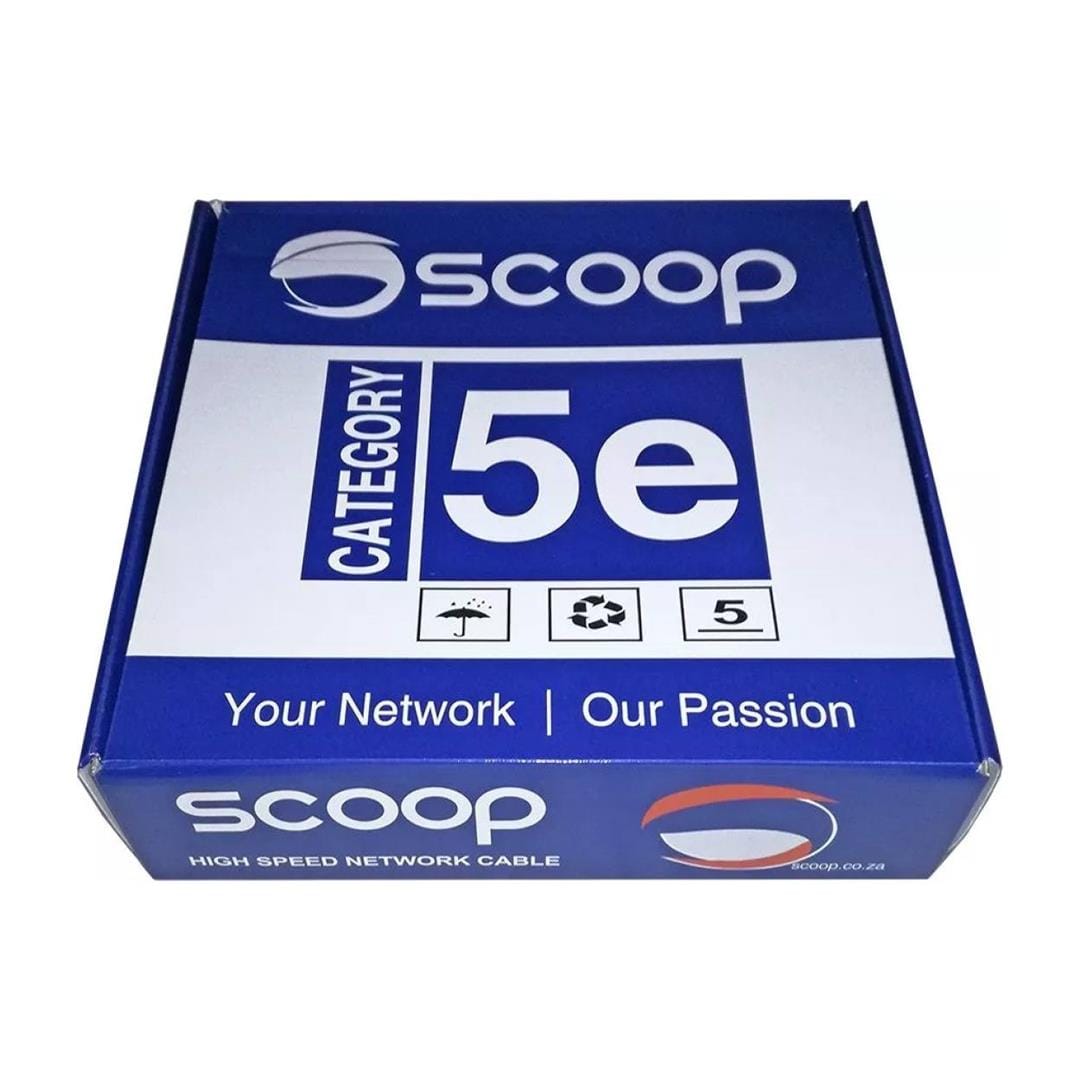 Scoop CAT5e CCA UTP Box Cable 100m Grey UTP-100C