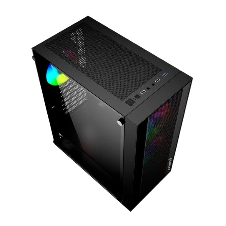 Raidmax V100TBS ATX ARGB Mid-Tower Gaming PC Case Black