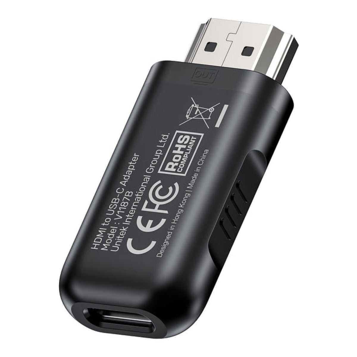 Unitek 4K 60Hz HDMI Male to USB-C Female Adapter Black V1187B