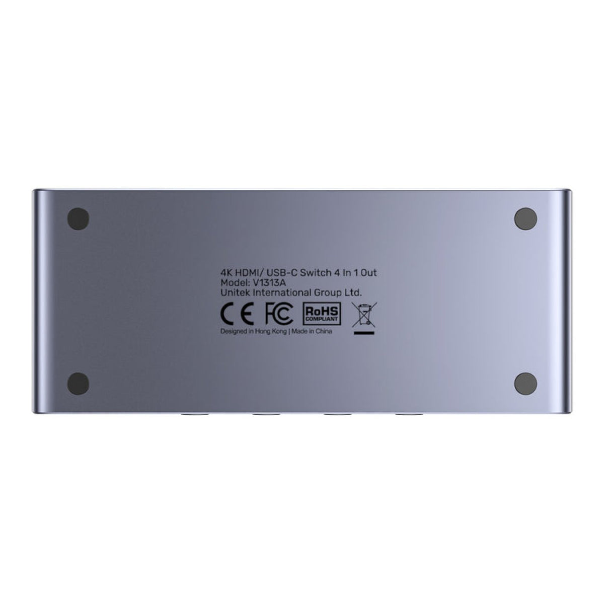 Unitek 4K 60Hz HDMI/USB-C 4-In 1-Out Switch V1313AGY01-US