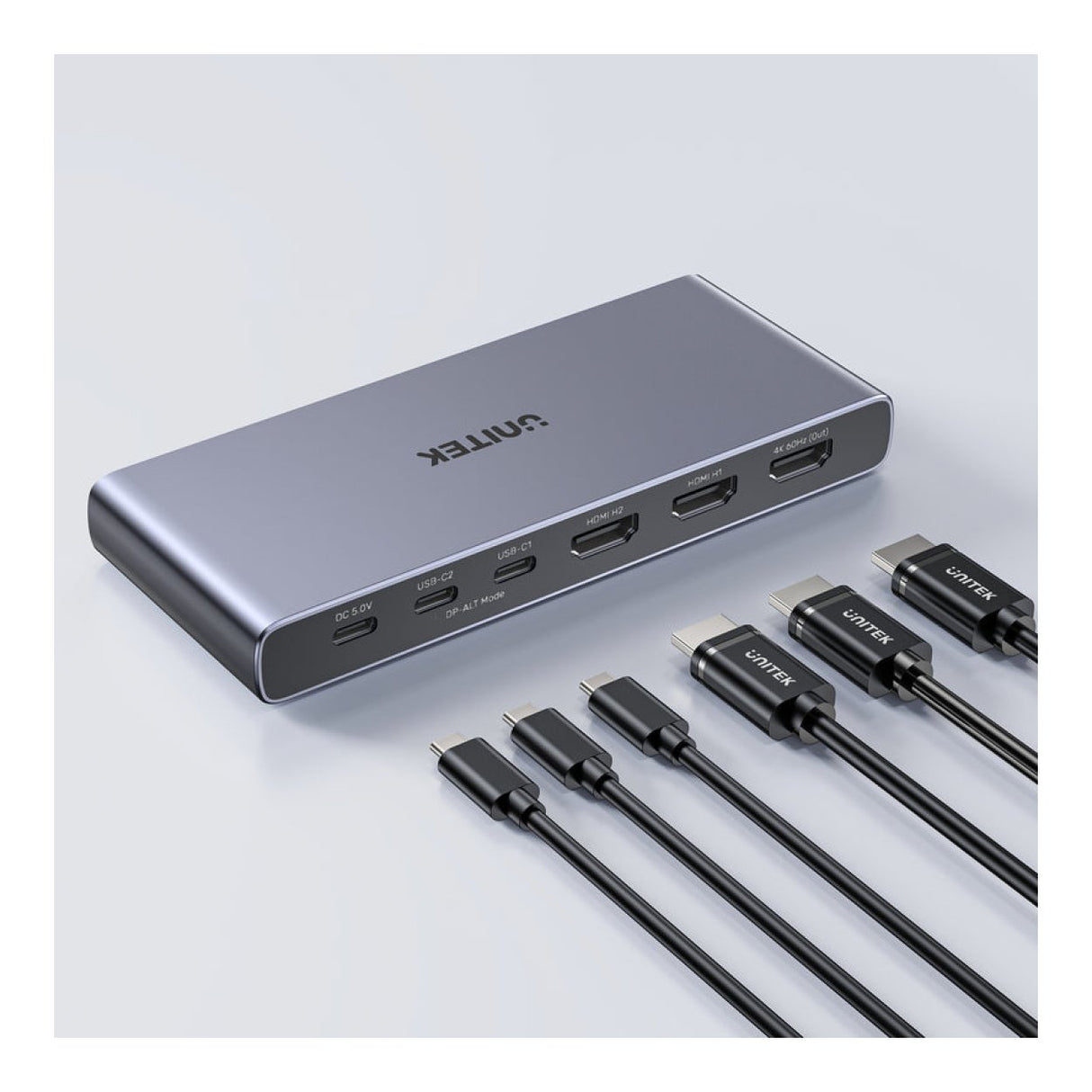 Unitek 4K 60Hz HDMI/USB-C 4-In 1-Out Switch V1313AGY01-US