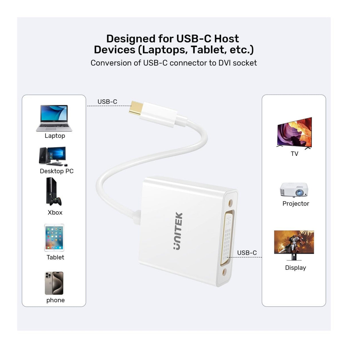 Unitek DVI to Type-C Adapter V1429A01