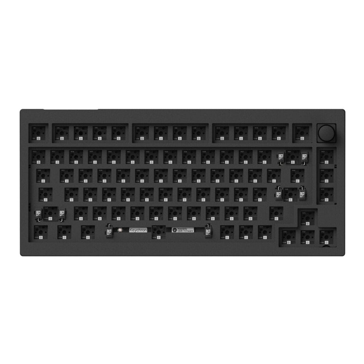 Keychron V1 Max QMK/VIA Wireless Custom Keyboard Black with Red Switches V1M-D1