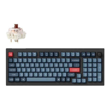 Keychron V5 Max Wireless Custom Keyboard Dark Blue with Brown Switch V5M-D3