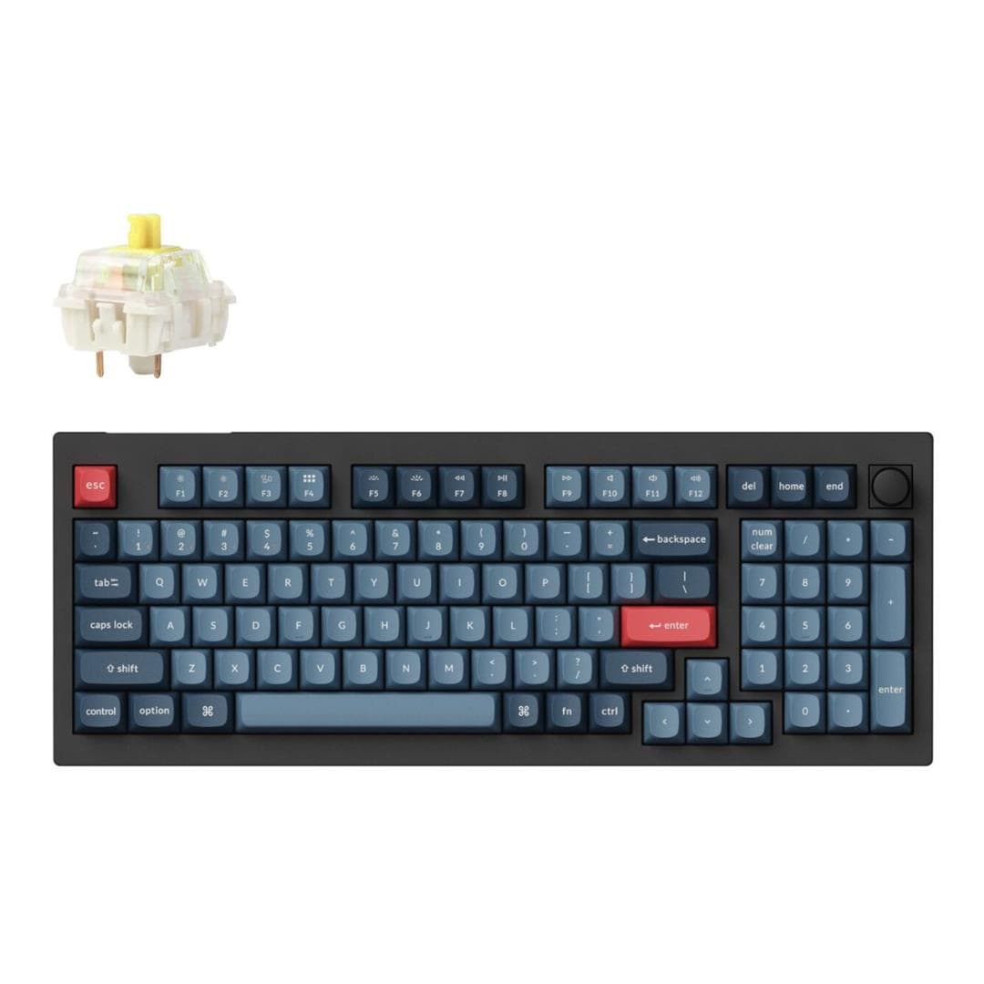 Keychron V5 Max Wireless Custom Keyboard Black with Banana Switch V5M-D4