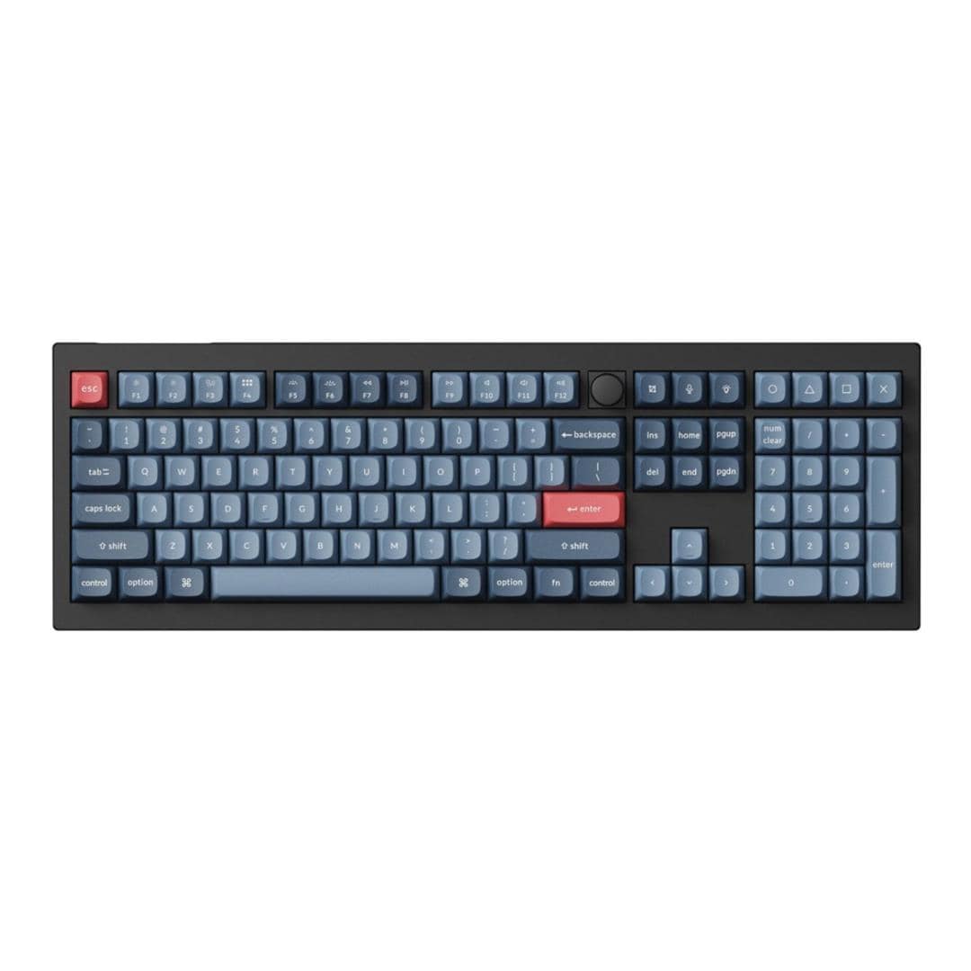 Keychron V6 Max QMK/VIA Wireless Custom Keyboard Black with Red Switches V6M-D1
