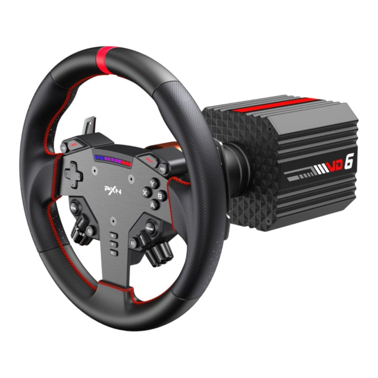 PXN VD6 Direct Drive Sim Racing Wheel Dual Pedal and Clamp Bundle VD6BUNDLEABT