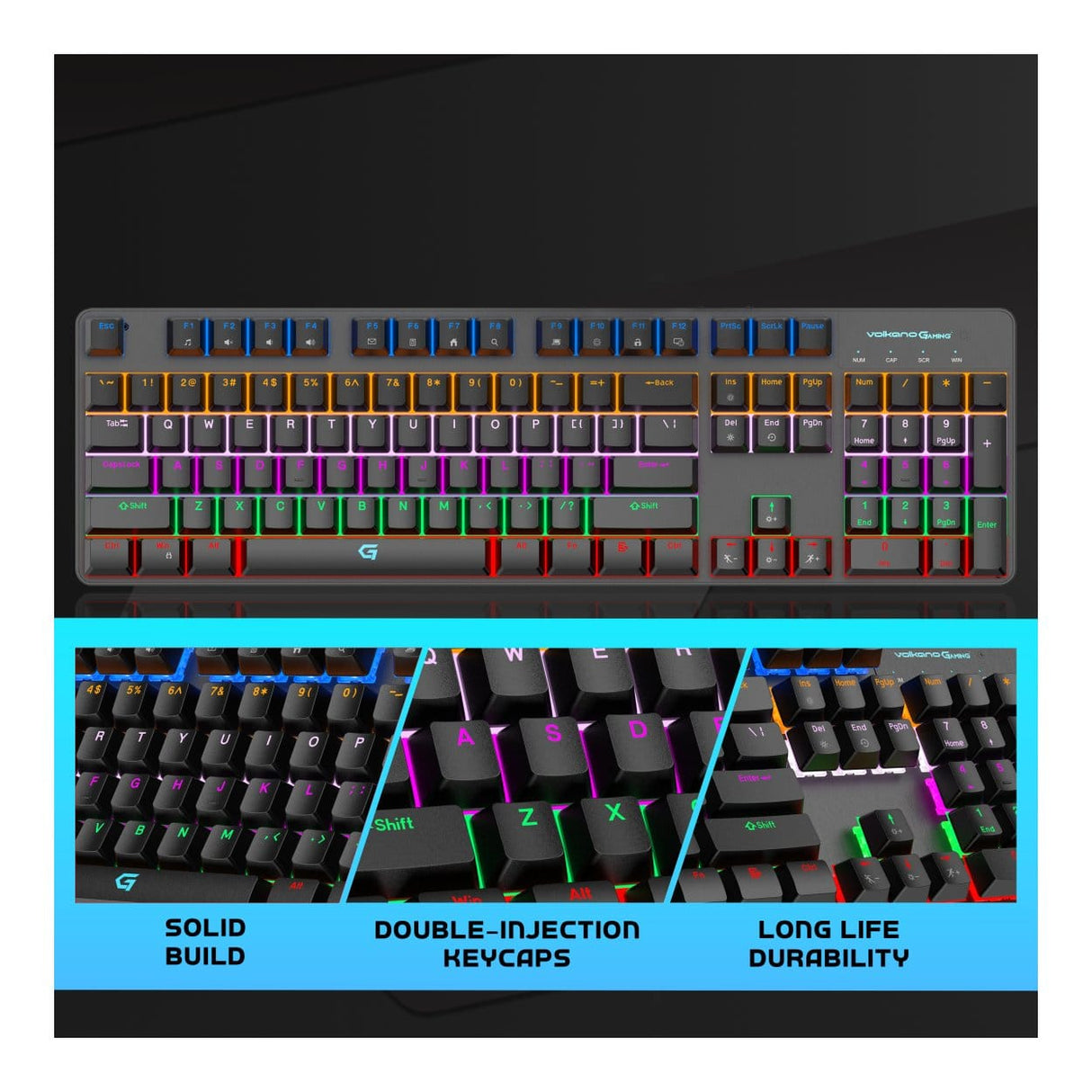 Volkano Gaming Phantom X1 RGB Wired Keyboard VG-208-BK