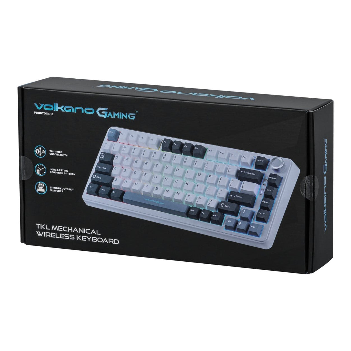 Volkano Phantom X2 TKL Tri-Mode Wireless Gaming Keyboard VG-209-BK