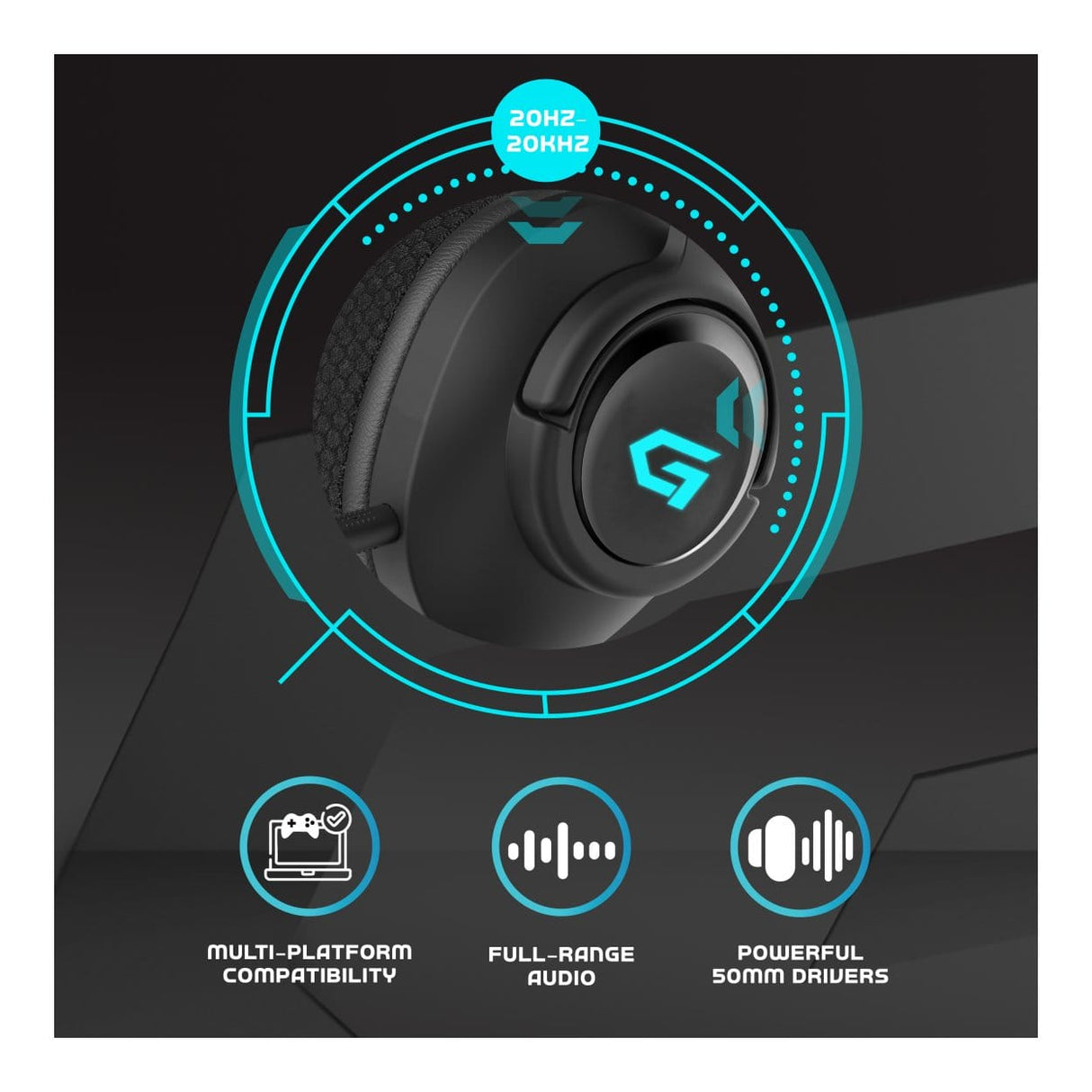 Volkano Gaming Solace Series Wired Gaming Headset VG-223-BK