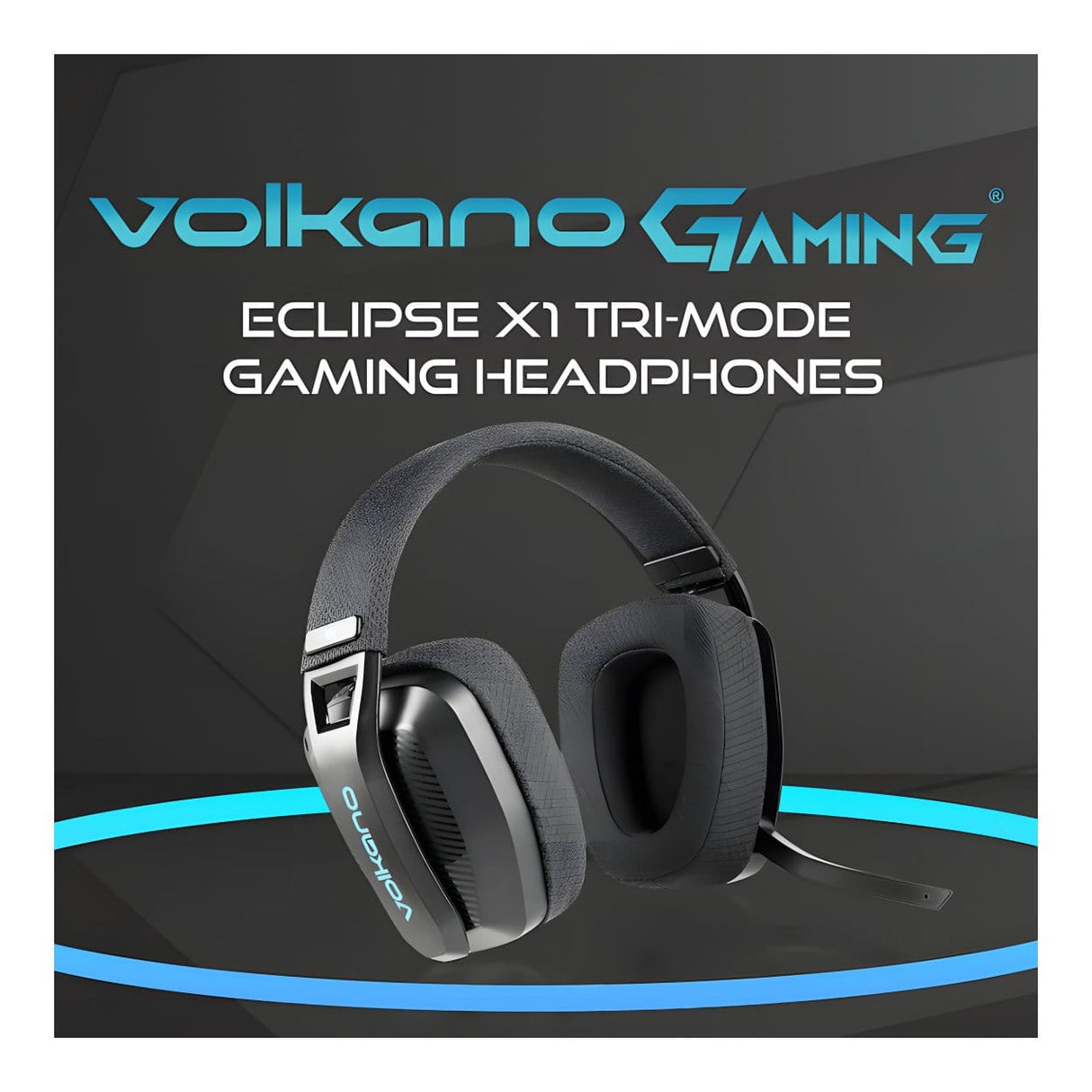 Volkano Eclipse X1 Tri-mode Ultra Lightweight Gaming Headphone - Black VG-244-BK