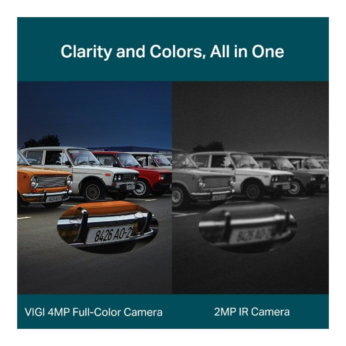 TP-Link Vigi C540V 4MP 4-12mm Varifocal Outdoor Full-Colour Dual-Lens Pan/Tilt Network Camera