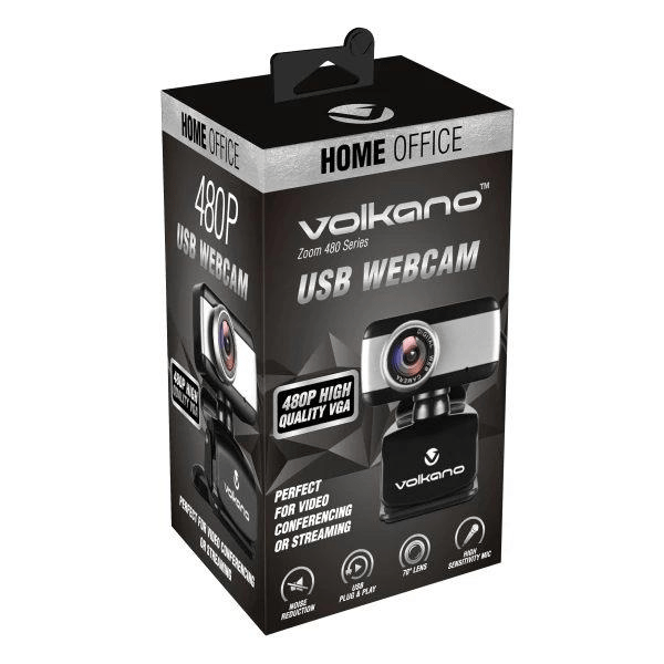Volkano Zoom 480p USB Webcam VK-10104-BK