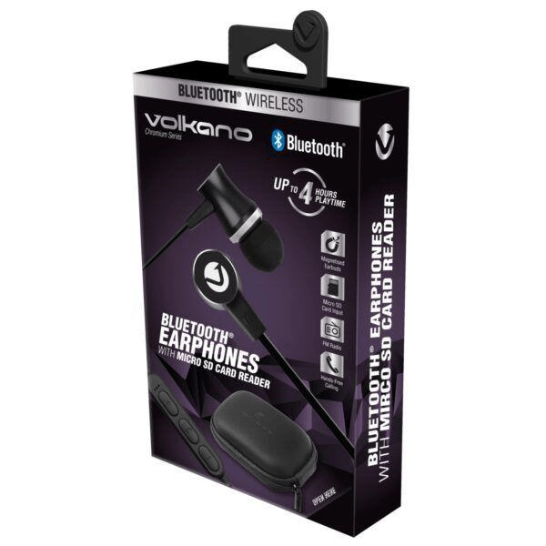 Volkano Chromium Bluetooth Earphones Black VK-1105-B