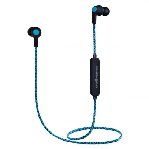 Volkano Moda Series Nylon Bluetooth Braided Earphones Blue VK-1107-BL