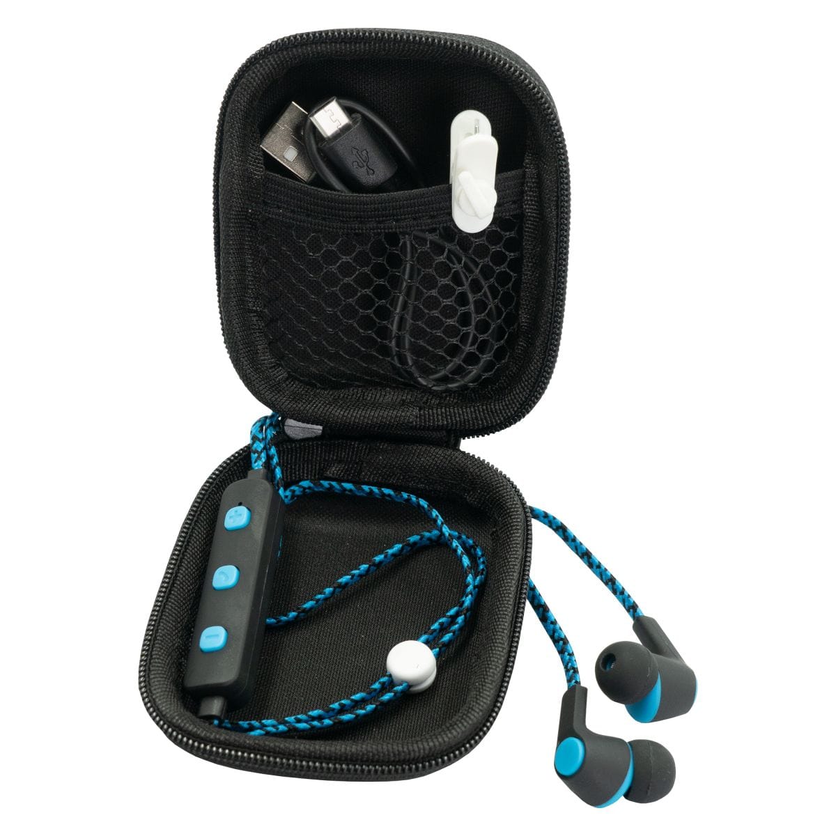 Volkano Moda Series Nylon Bluetooth Braided Earphones Blue VK-1107-BL