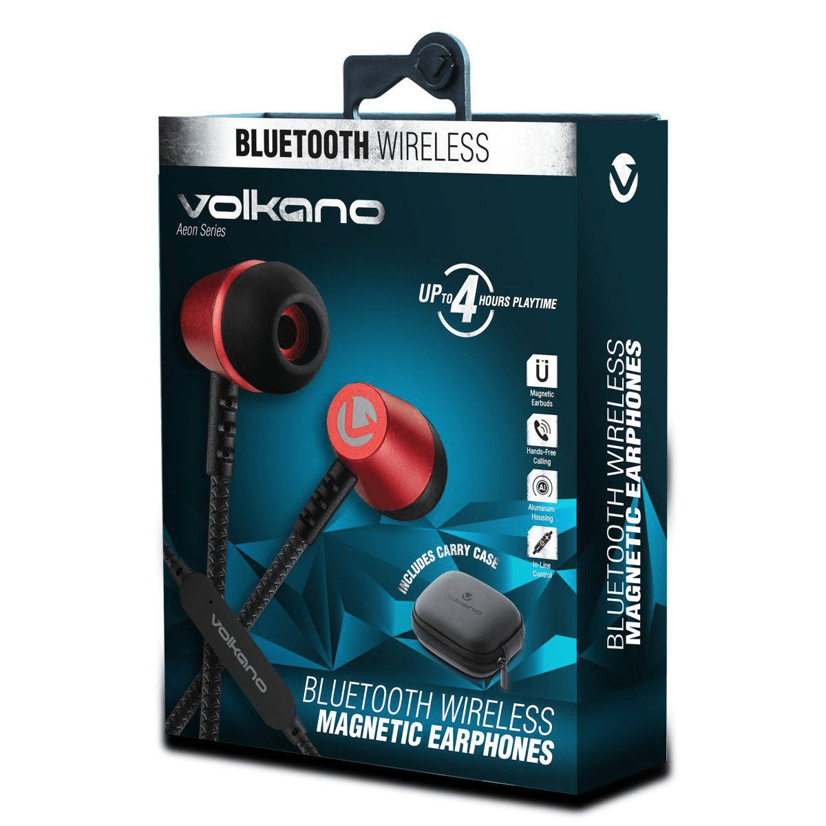 Volkano Aeon Series Bluetooth Earphones Red VK-1109-RD