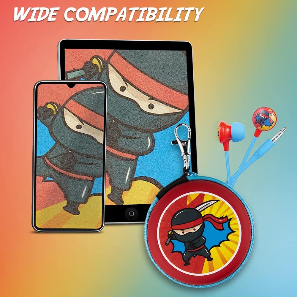 Volkano Kiddies Series Earphones with Keychain - Ninja VK-1150-NJ-CF