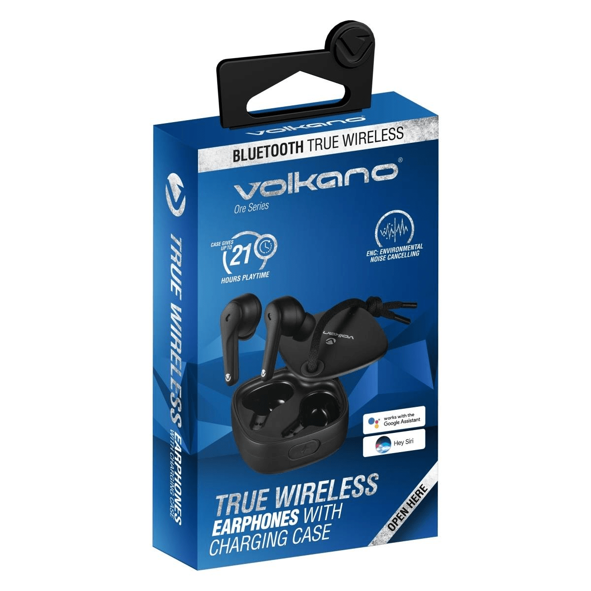 Volkano Ore Series TWS Earphones with Charging Case Black VK-1151-BK