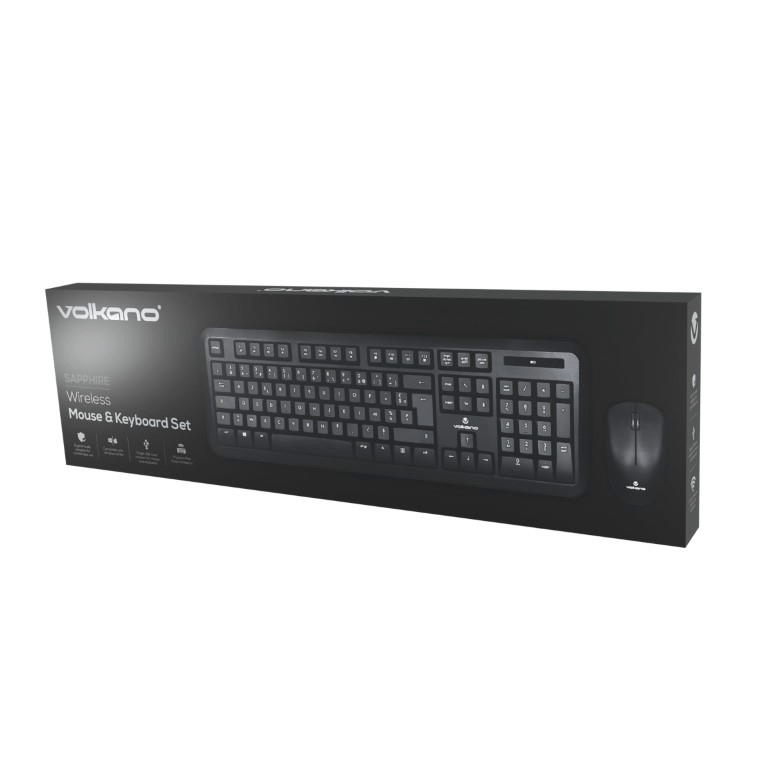 Volkano Sapphire Series Wireless Keyboard and Mouse Combo VK-20008-BK