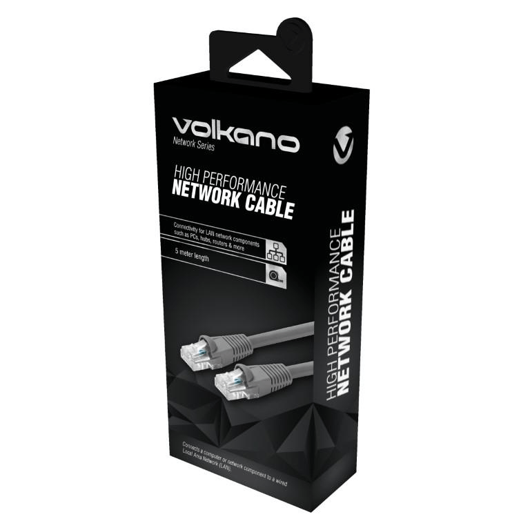 Volkano Network Series 5m CAT5 Network Cable Grey VK-20015-GR