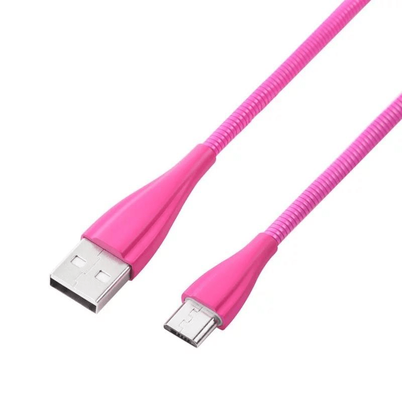 Volkano Fashion Series 1.8m Micro USB Charge and Data Cable Lumo Pink VK-20060-LPK