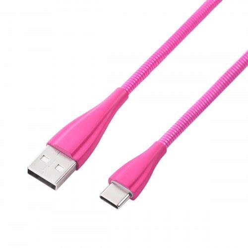 Volkano Fashion Series 1.8m USB Type-C Charge and Data Cable Lumo Pink VK-20061-LPK