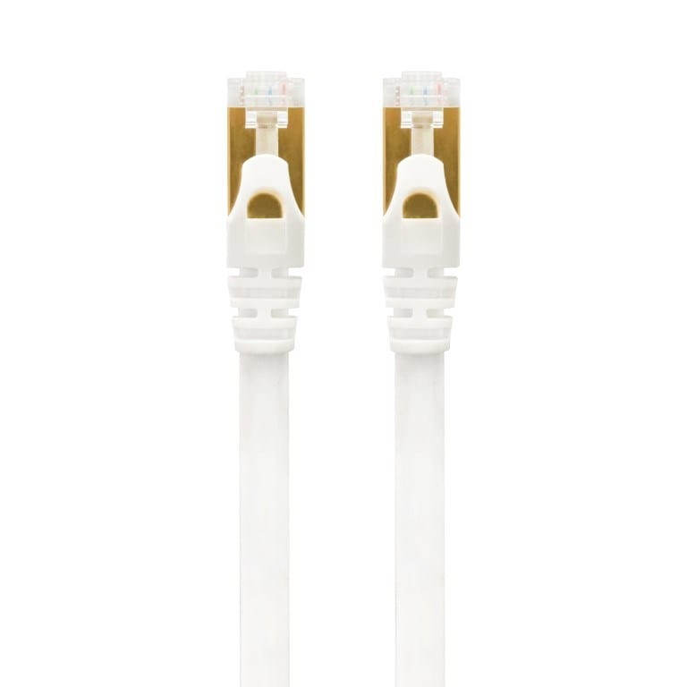 VolkanoX Giga Series 1m Cat 7 Ethernet Cable White with Gold Tips VK-20063-WT