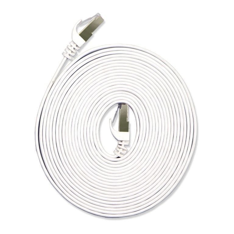 VolkanoX Giga Series 5m Cat 7 Ethernet Cable White with Gold Tips VK-20065-WT