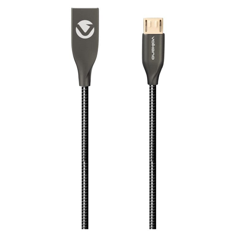 Volkano Iron Series Micro USB Charge and Data Cable Black VK-20092-BK