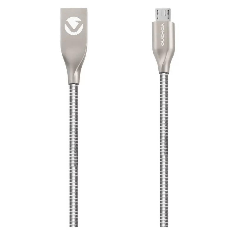 Volkano Iron Series Micro-USB Charge and Data Cable Silver VK-20092-SL